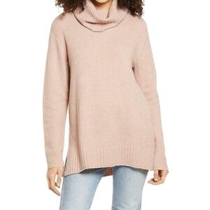 𝅺BP. Nordstrom Everyday Turtleneck Sweater Pink Adobe Size XXS NWT